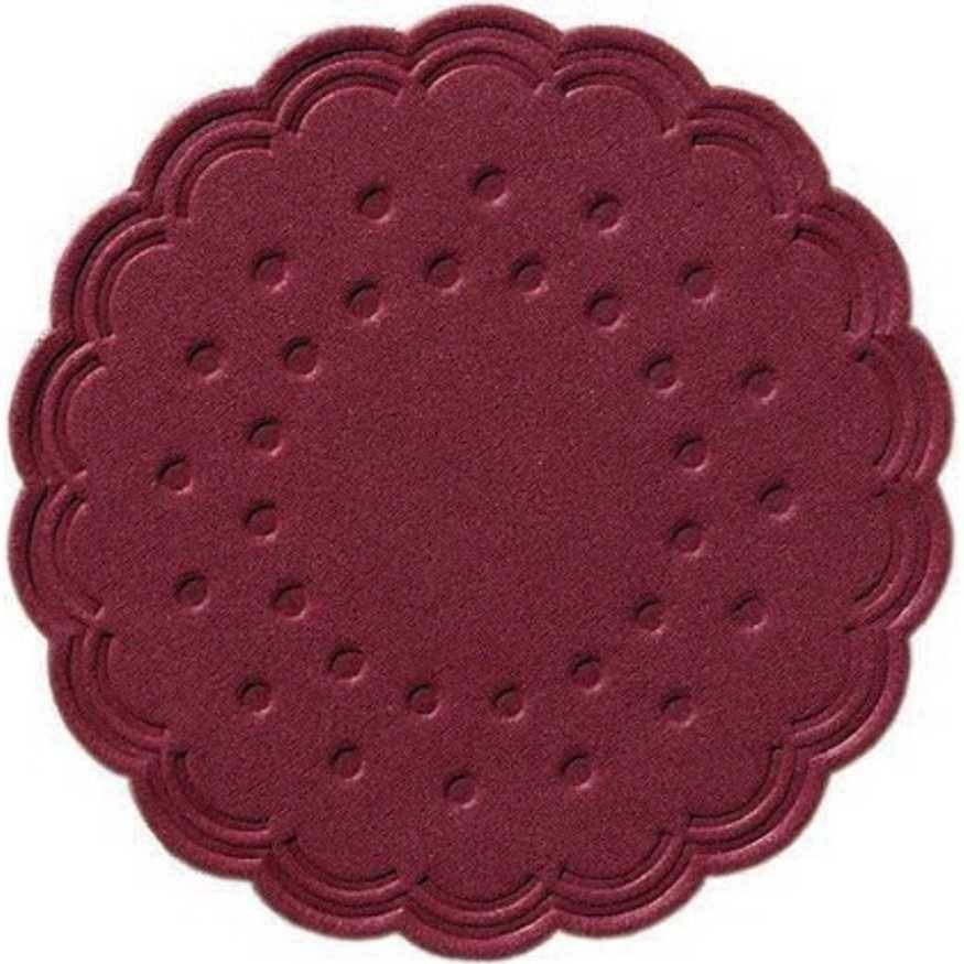 Tassendeckchen, Zelltuch-Untersetzer Ø 7,5 cm, 9-lagig, Bordeaux | 750 Stück