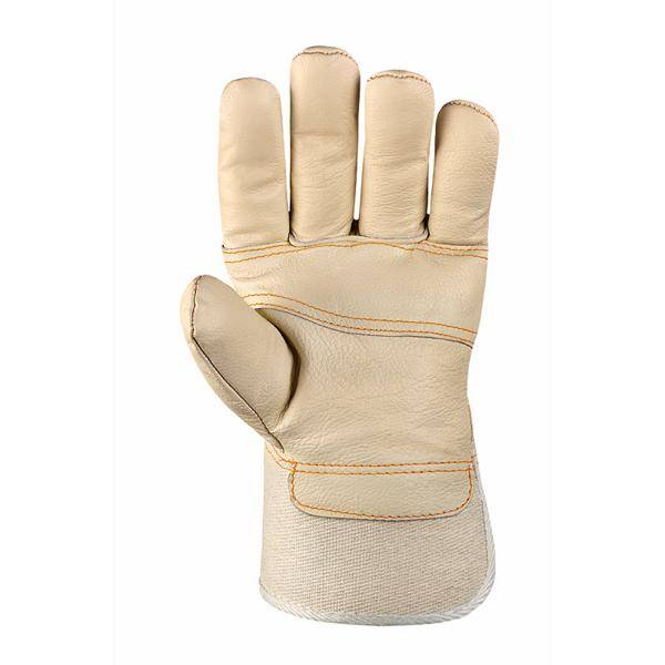 Möbellederhandschuhe, helles Leder, verstärkte Innenhand