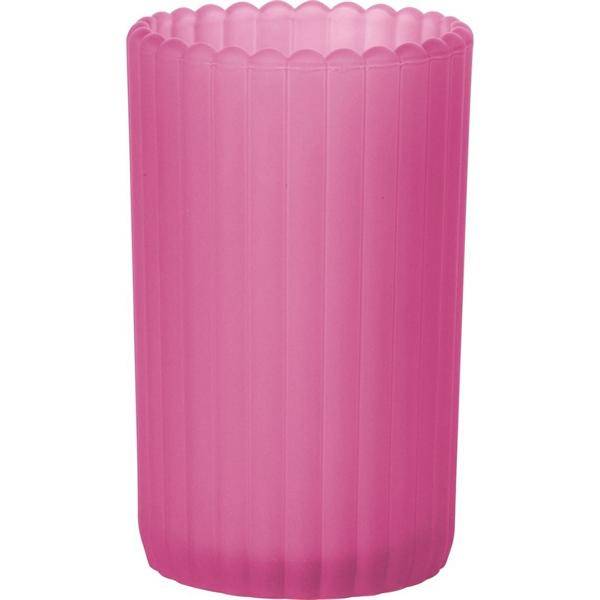 Kerzenhalter "Patio" Glas gefrostet, 125 x 75 mm (Ø innen) | 12 Stück Fuchsia