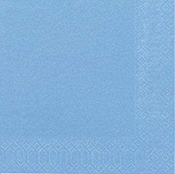 DUNI Zelltuch-Servietten 40 x 40 cm, 3-lagig, 1/4 Falz, 250 Stück/Pack | Uni Azur