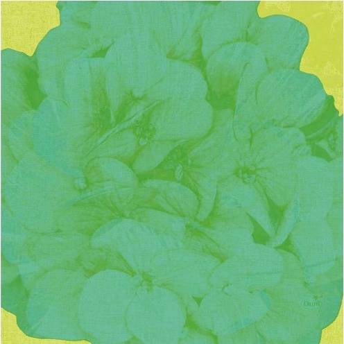 DUNI Zelltuch-Servietten 33 x 33 cm, 3-lagig, 1/4 Falz, 250 Stück/Pack | mit Motiv Endless Summer Green