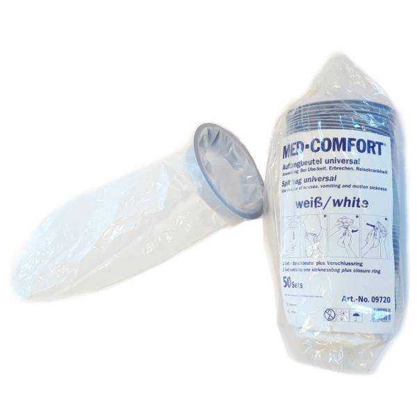 Auffangbeutel/Spuckbeutel/Spucktüte "MED COMFORT" universal, weiß | 50 Sets/Pack