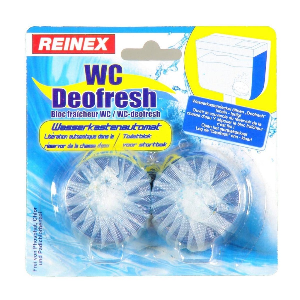 Reinex fresh-WC-Deofresh Wasserkastenautomat, blau | 2 Stück/Pack