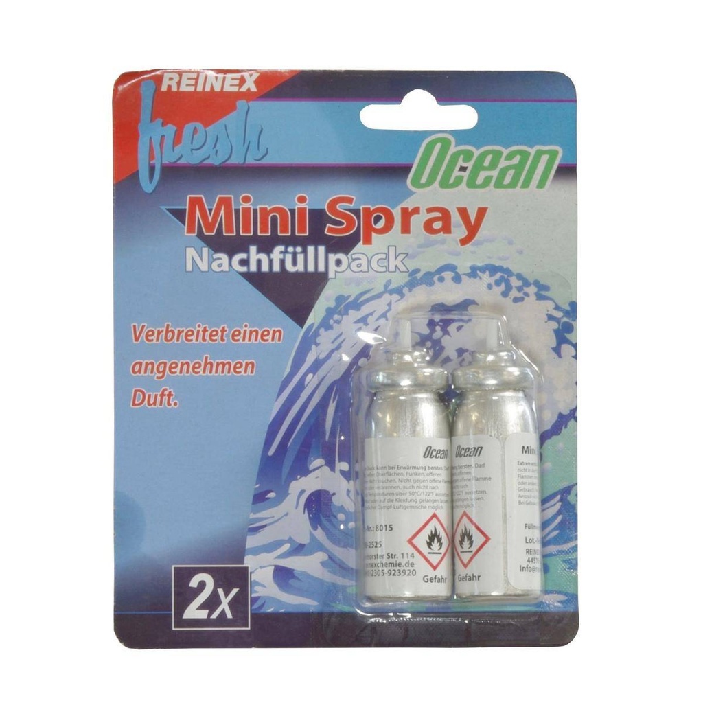 REINEX Lufterfrischer-Minispray 2 x 10 ml, Nachfüllpack | Ocean