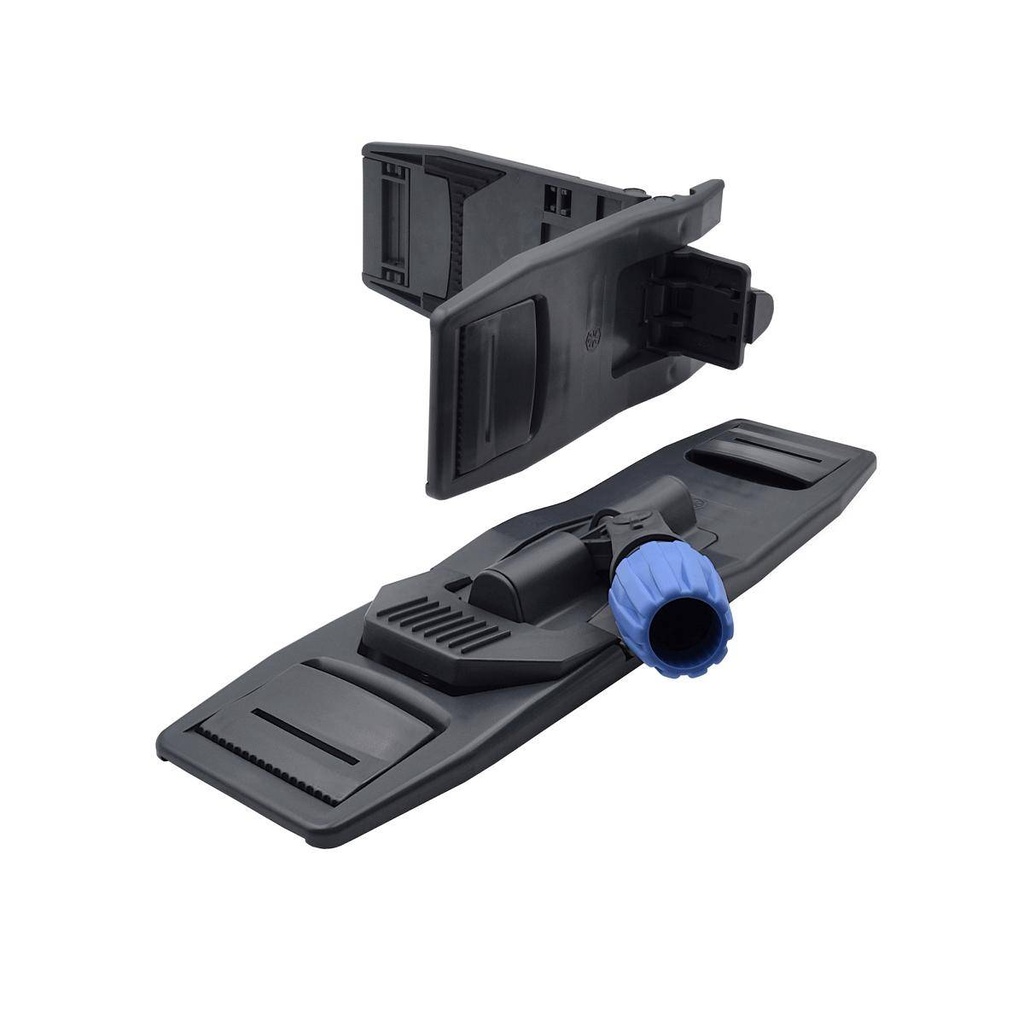 Mopp-Halter/Kunststoffklapphalter "Stereo", blau/schwarz | 50 cm