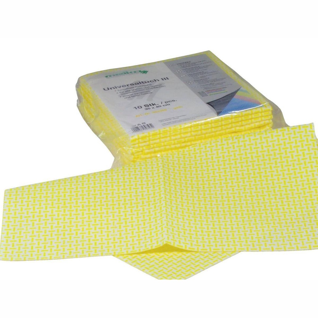 Spültuch/Wischtuch/Universaltuch 35 x 40 cm, 10 Stück/Pack | gelb