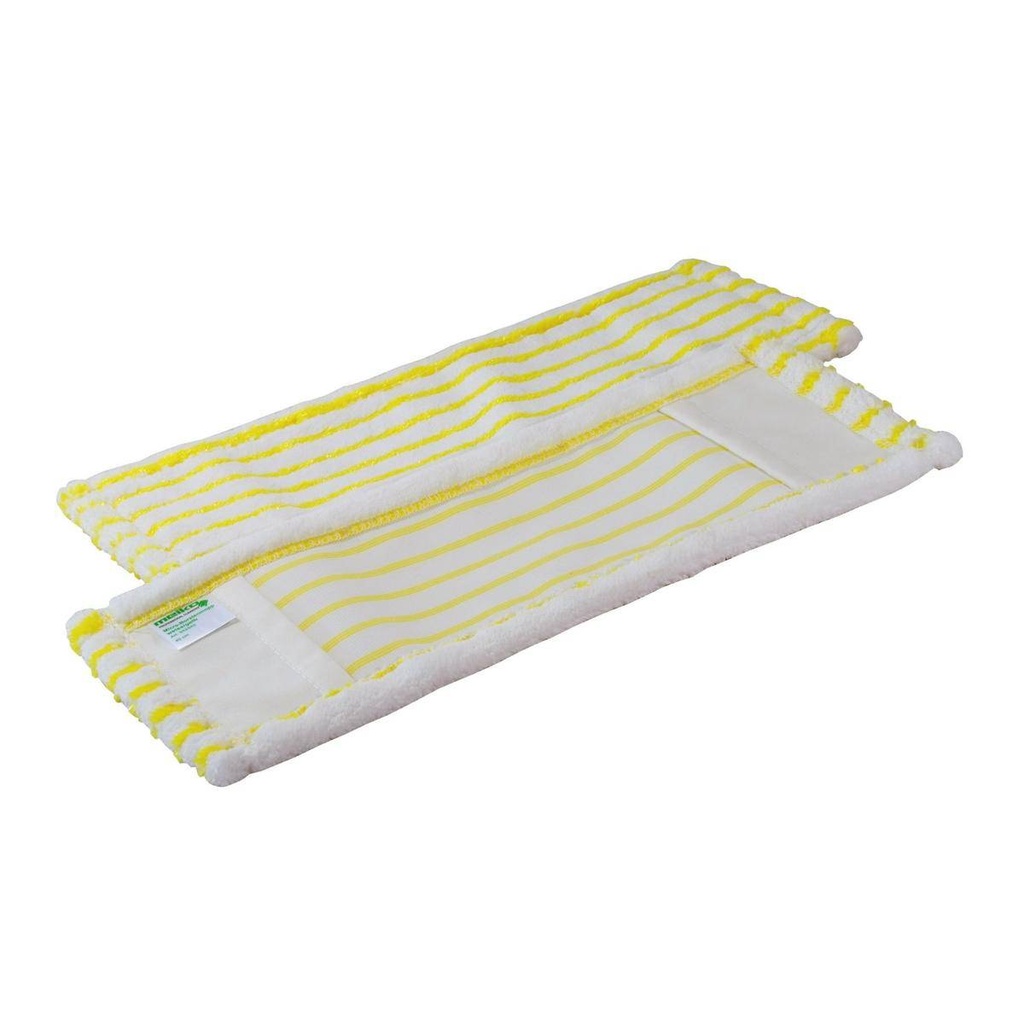 Mikro-Borstenmopp 40 cm | weiß/gelb