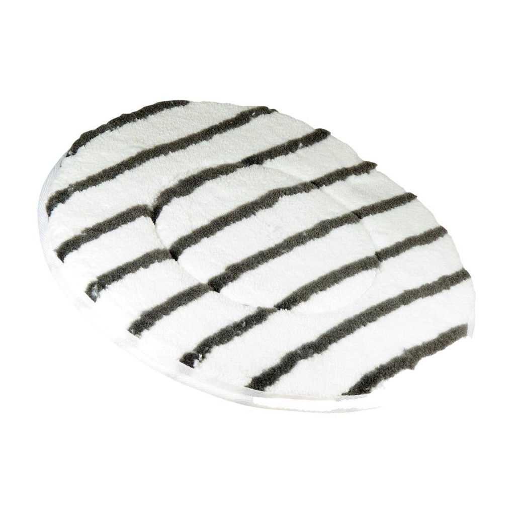 Maschinenpad/Mikrofaserpad 356 mm - 14'' | weiß mit grauen Streifen