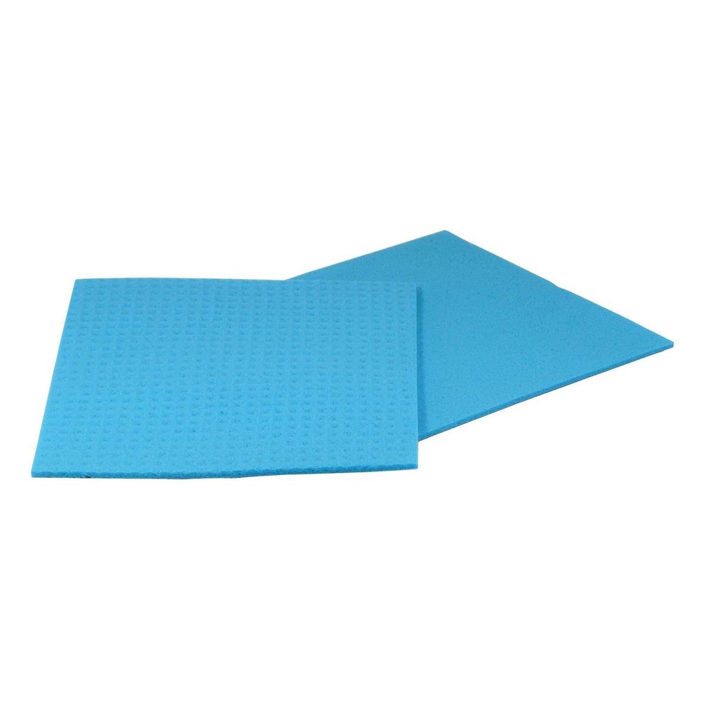 Spültuch/Wischtuch/Schwammtuch 18 x 20 cm, weich gemacht, blau | 10 Stück/Pack