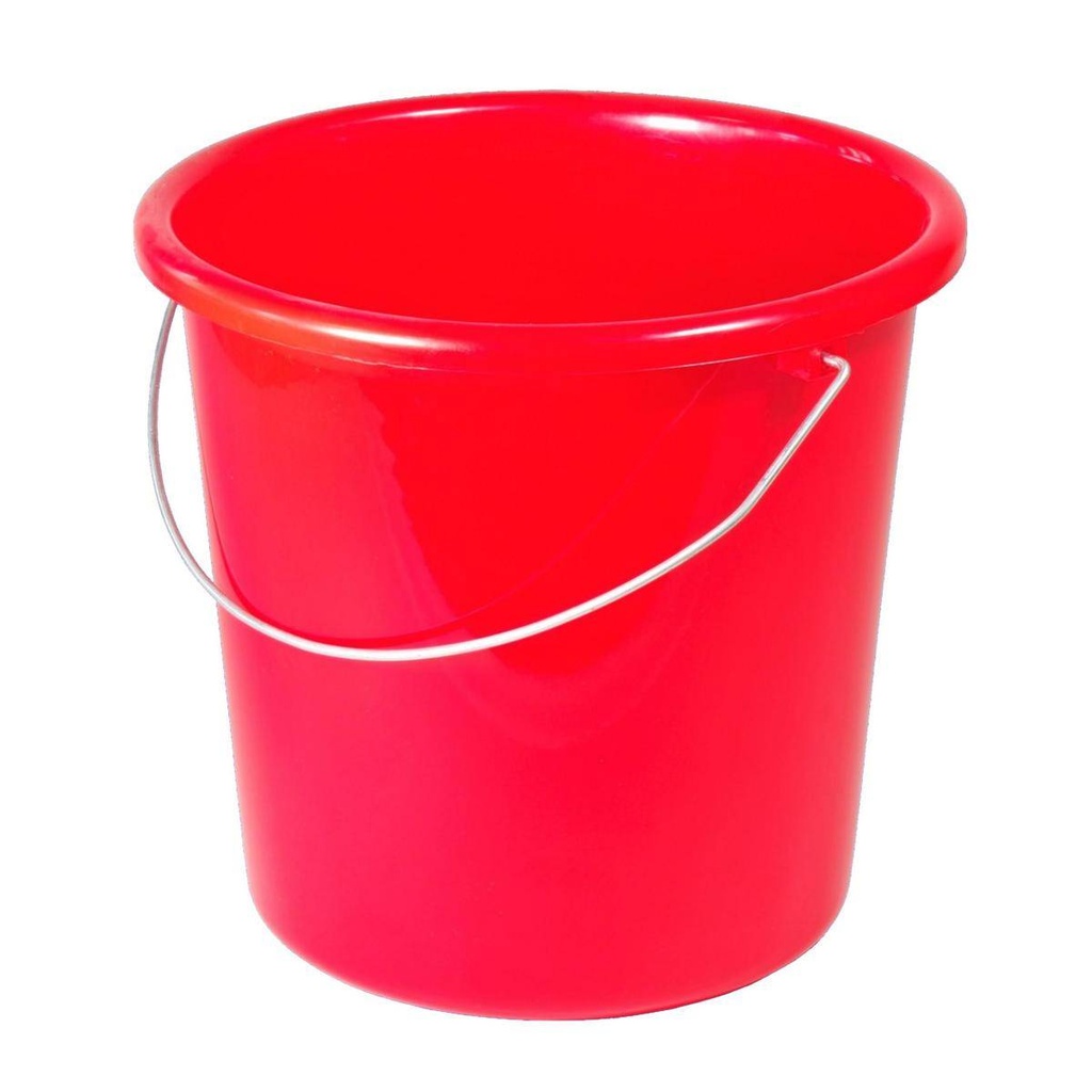 Eimer 10 Liter mit Metallbügel | rot