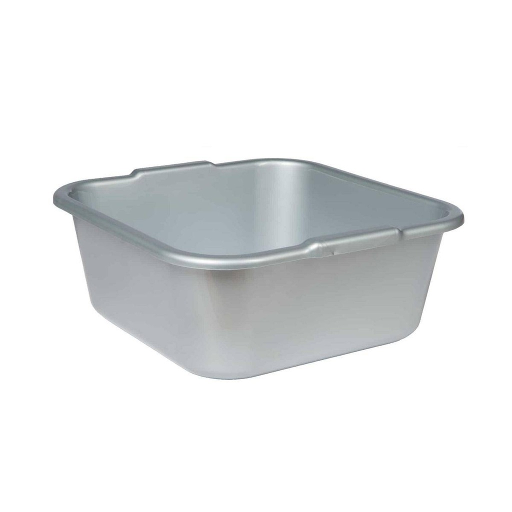 Viereckschüssel 38 x 38 x 15 cm, 14 Liter | silber