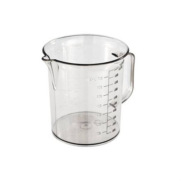 Messbecher 1,0 Liter mit Prägeskala | glasklar
