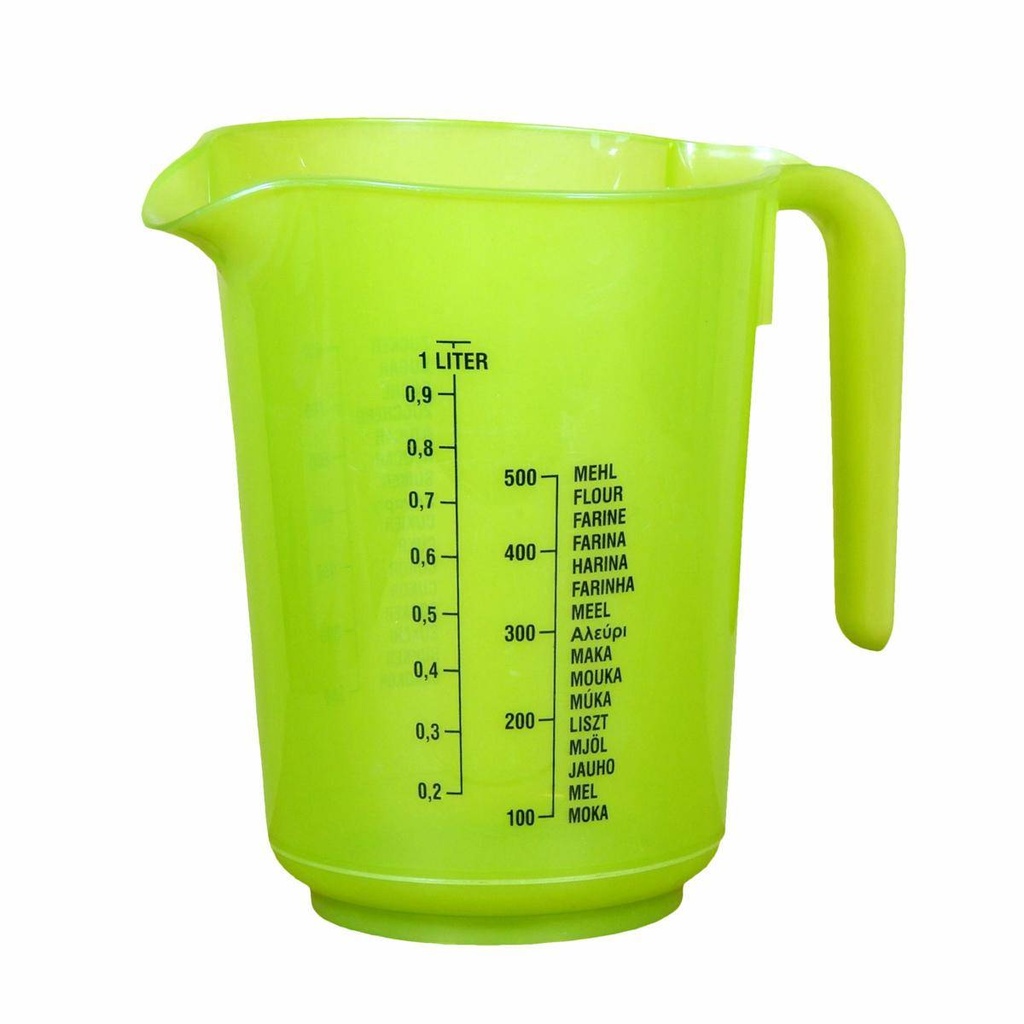 Messbecher 1,0 Liter mit gedruckter Skala | farbig