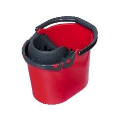 Wischmopp-Eimer oval 12 Liter mit Henkel | Kunststoff rot