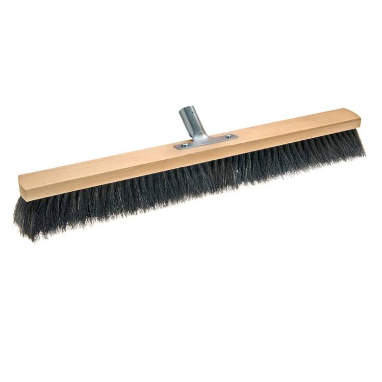 Saalbesen 60 cm, Körper: Holz, Borsten: Rosshaar | mit Stielhalter Metall