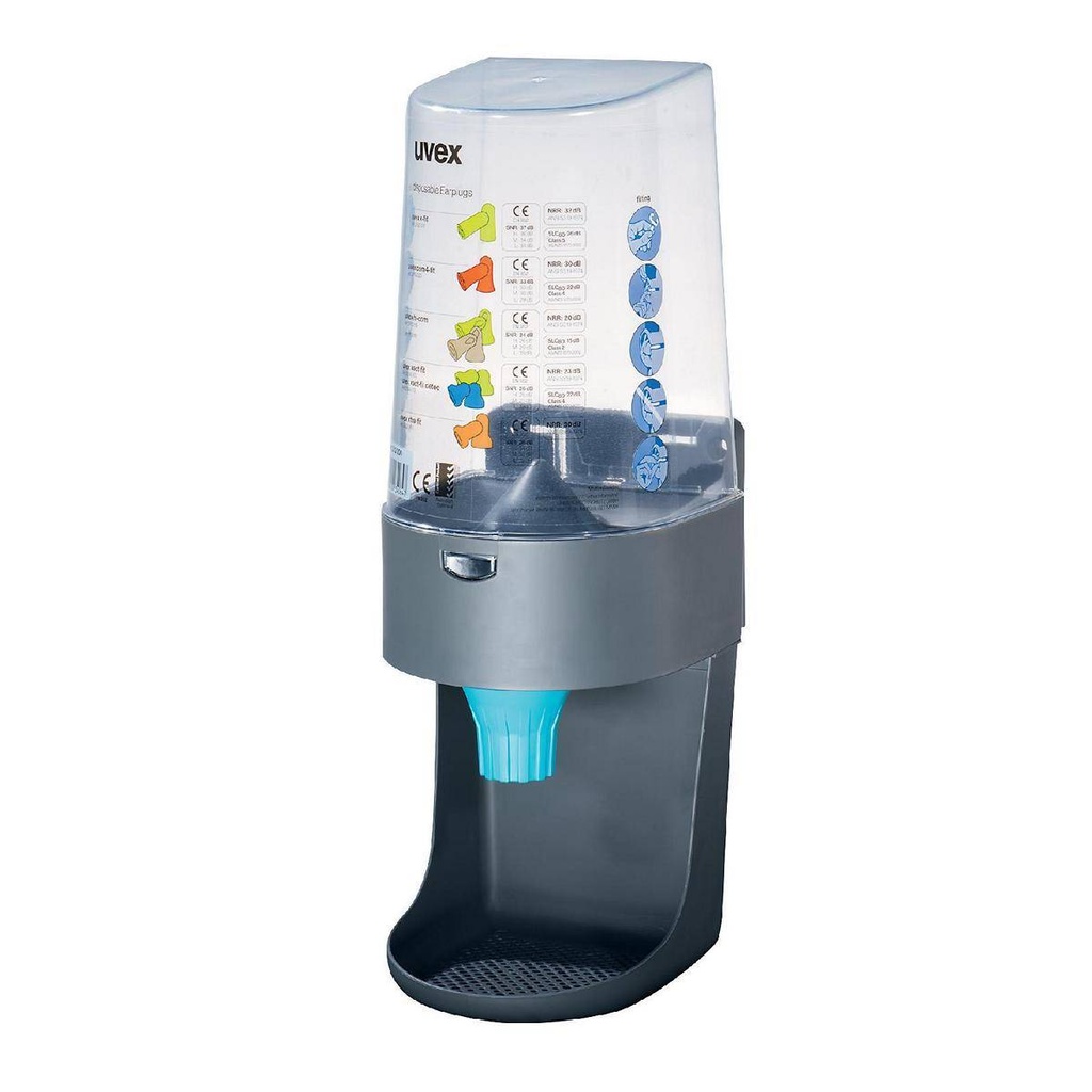 Spender/uvex Dispenser "one 2 click" für Gehörschutz, Gehörschutz-Stöpsel, grau/transparent | für 600 Gehörschutz Stöpsel