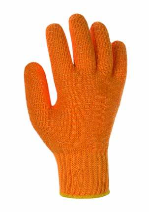 Grobstrickhandschuhe Baumwolle/Polyester "Criss-Cross", orange | Größe 8