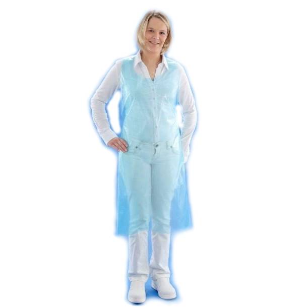 Ulith® PE-Einwegschürzen, LDPE blau, 81 x125 cm | 50 Stück