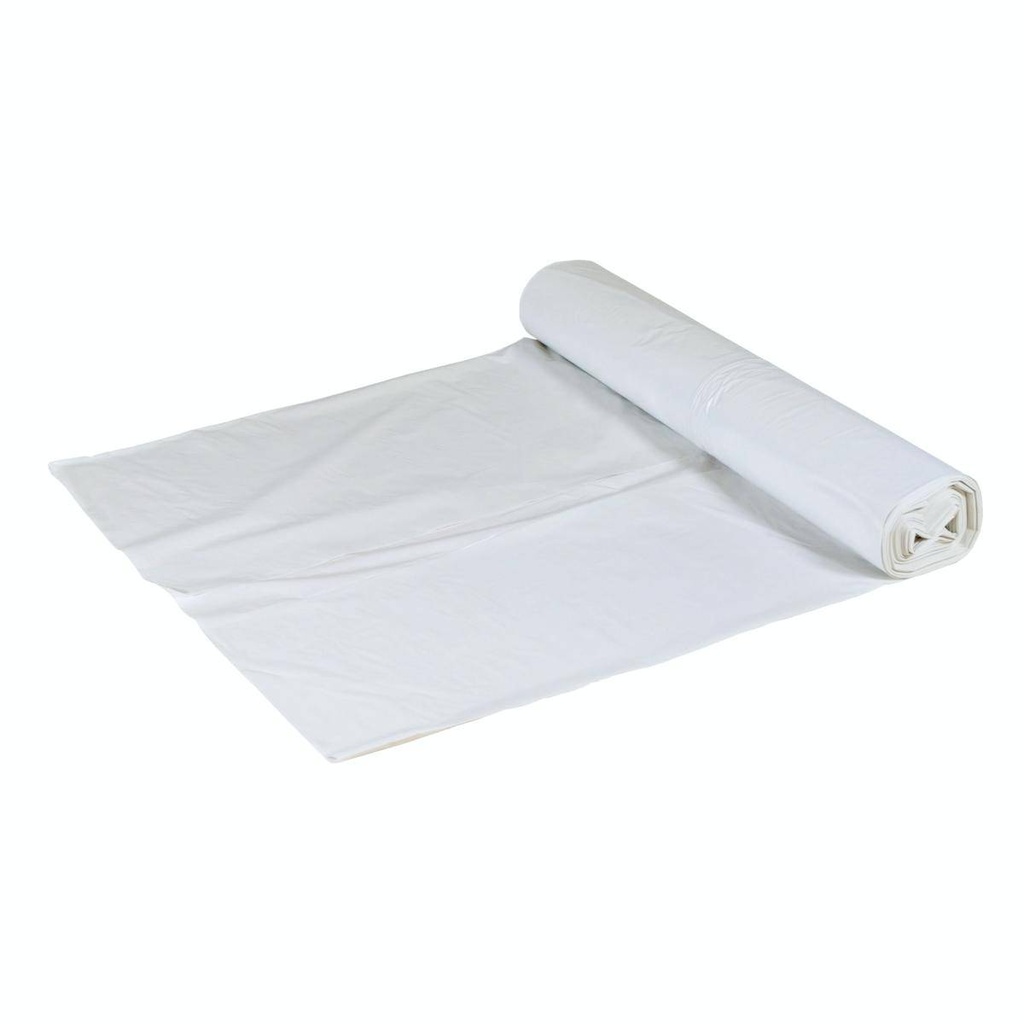 Müllbeutel 50-60 Liter, 22 µ, LDPE weiß, 600 x 700 mm | 25 Stück/Rolle