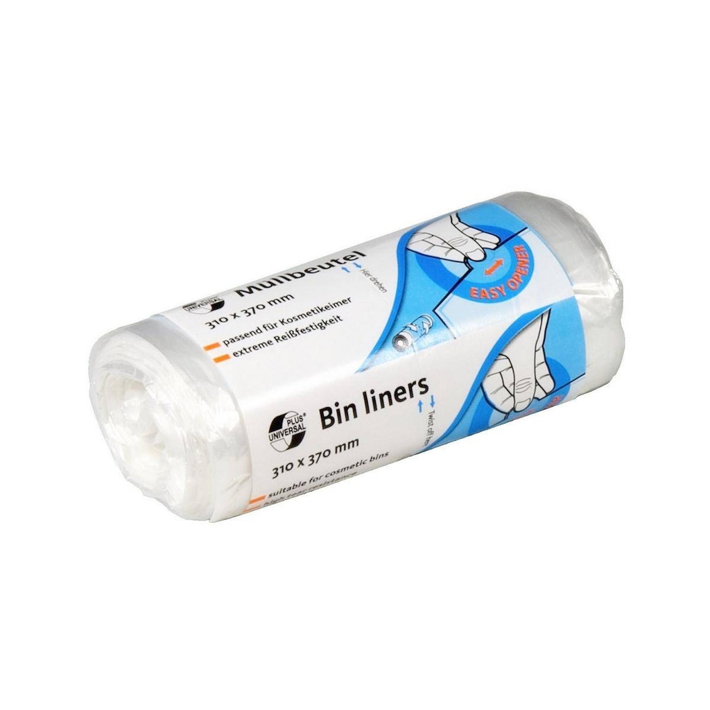 Müllbeutel 6-8 Liter, 5 µm HDPE transparent, 310 x 370 mm | 50 Stück/Rolle