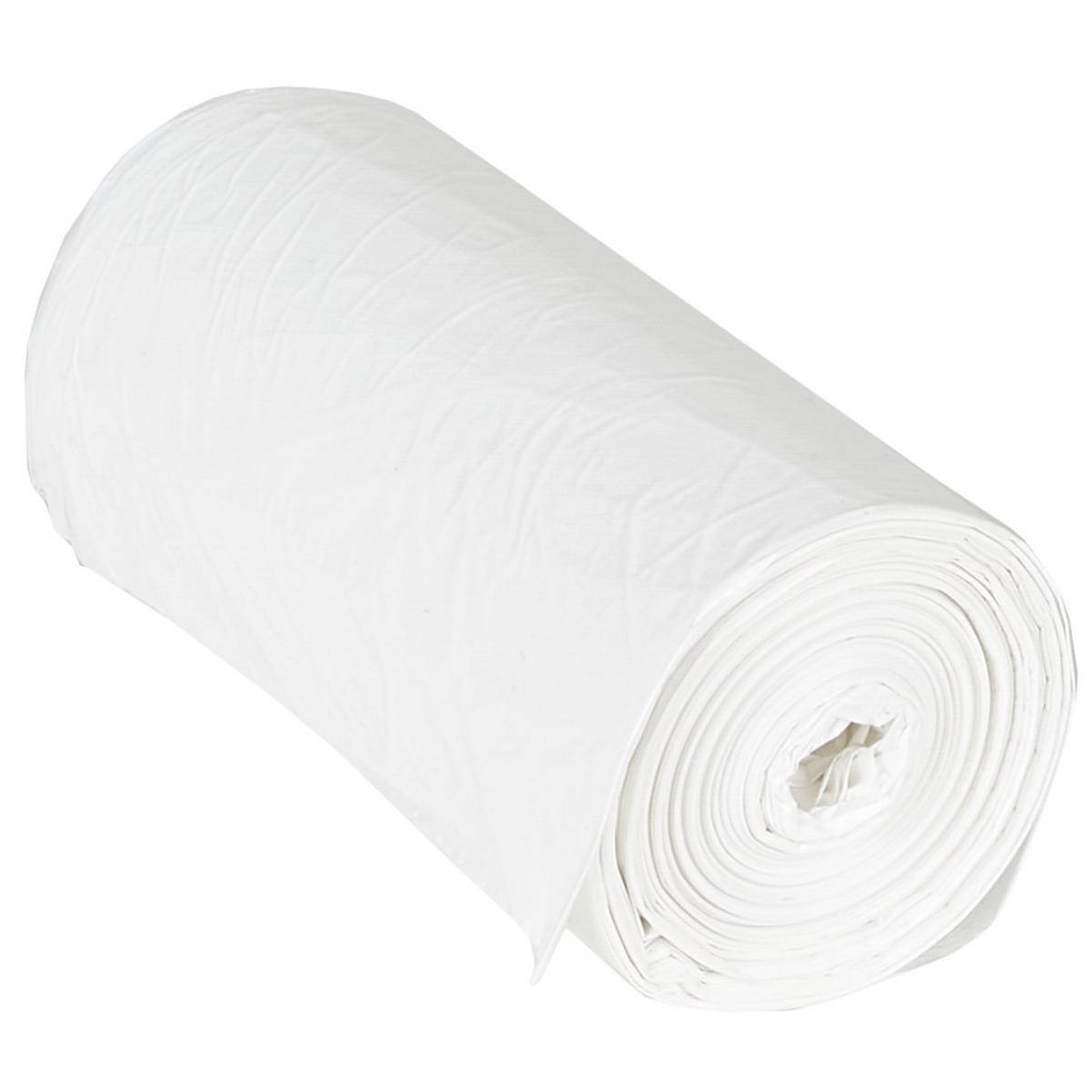 Müllbeutel 30 Liter, 11 µ, LDPE weiß, 500 x 600 mm | 50 Beutel/Rolle