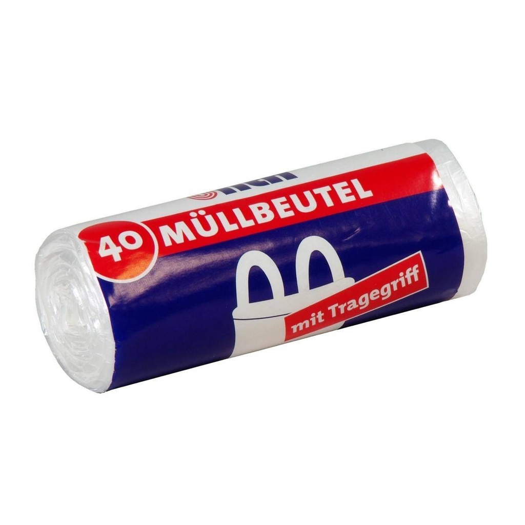 Müllbeutel 20 Liter, 7,5 µ, HDPE transparent, 500 x 510 mm | 40 Stück