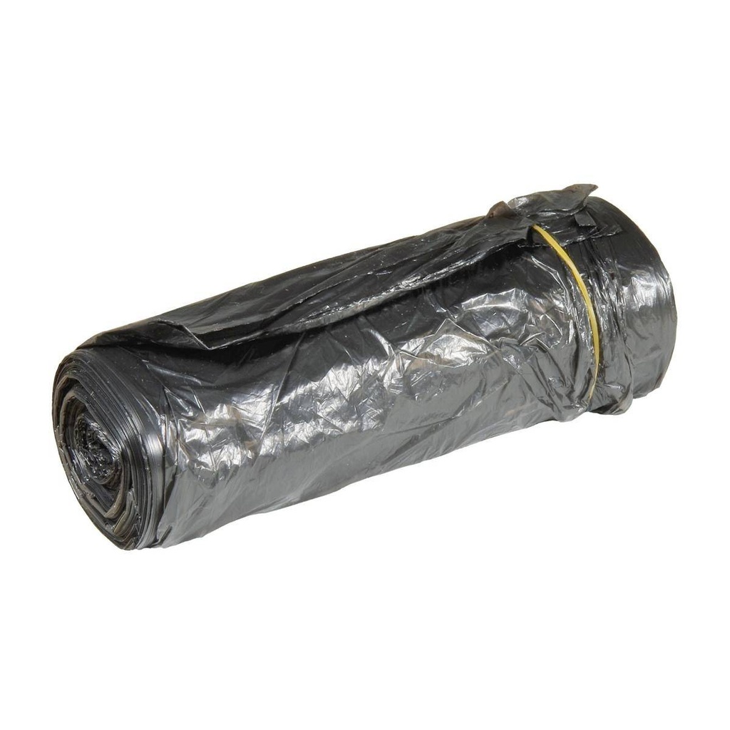 Müllbeutel 30 Liter, 5 µ, HDPE grau, 500 x 600 mm | 50 Stück/Rolle