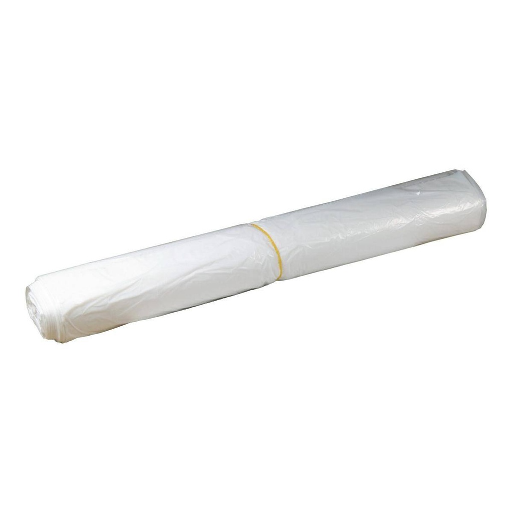 Müllbeutel 60 Liter, 11 µ, LDPE weiß, 630 x 850 mm | 40 Stück/Rolle