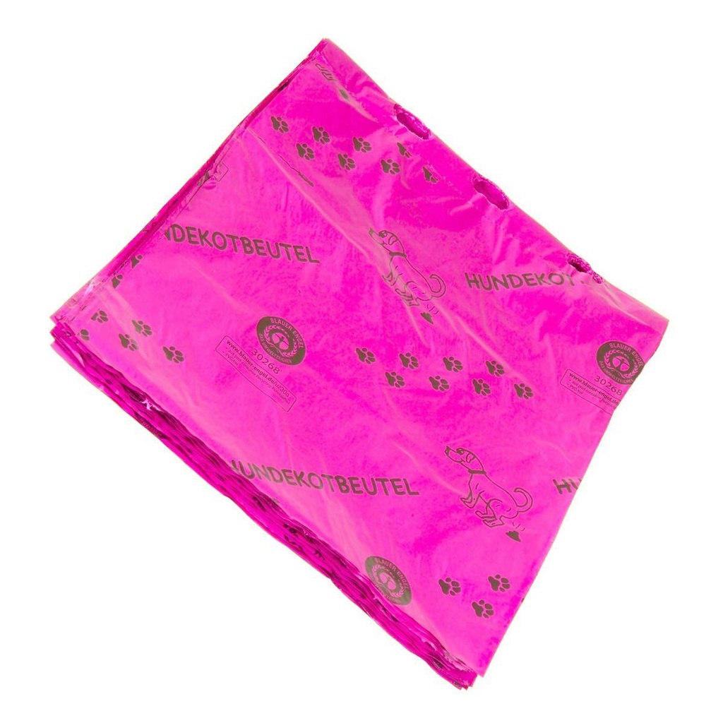 Hundekotbeutel/Müllbeutel, 20 µ, rot, 250 x 320 + 30 mm, geblockt | 50 Beutel