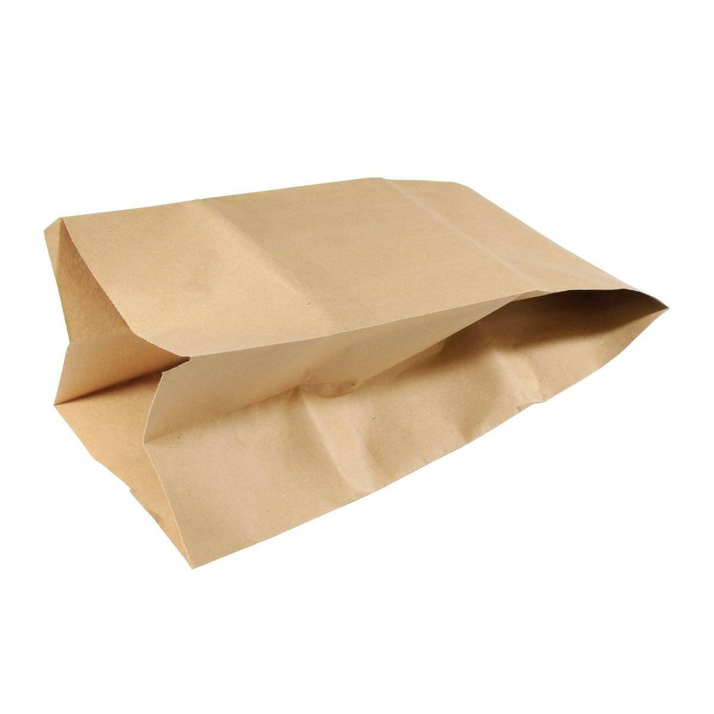 Papierbeutel 10 Liter, Recycling Material Papier braun, 210 x 155 x 360 mm | 100 Stück