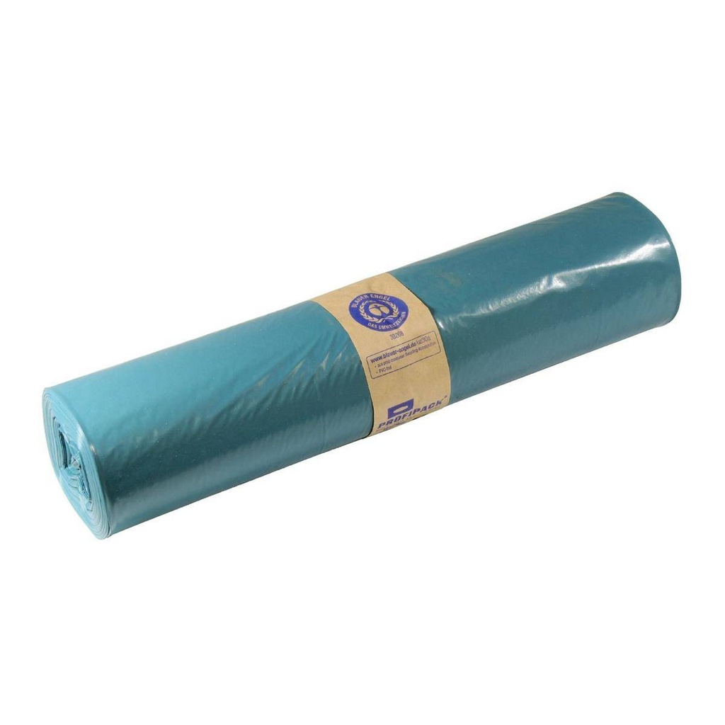 Müllsack 120 Liter, 37 µ, Typ 60, LDPE blau, 700 x1100 mm | 25 Stück/Rolle
