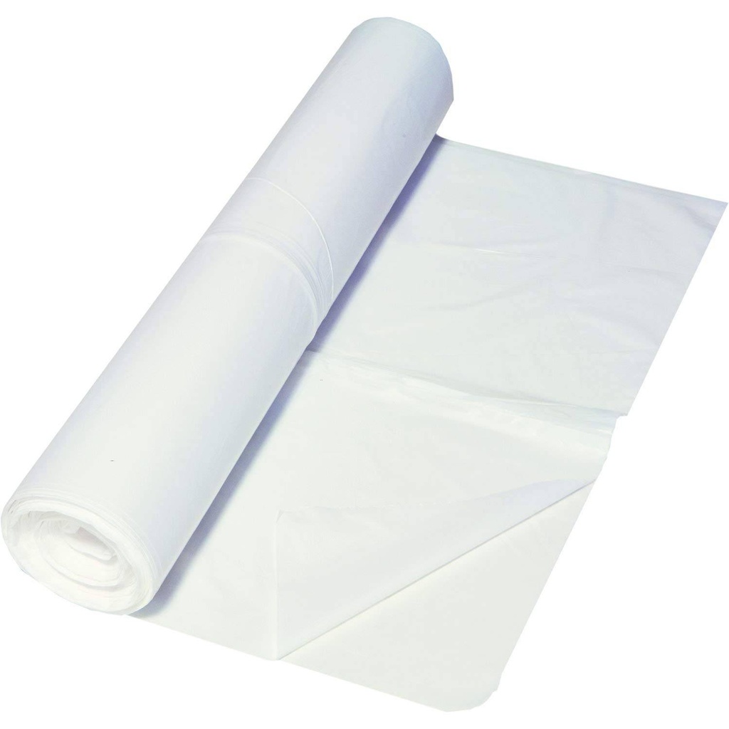 Müllbeutel 35 Liter, 11 µm HDPE weiß, 540 x 580 mm | 100 Stück/Rolle