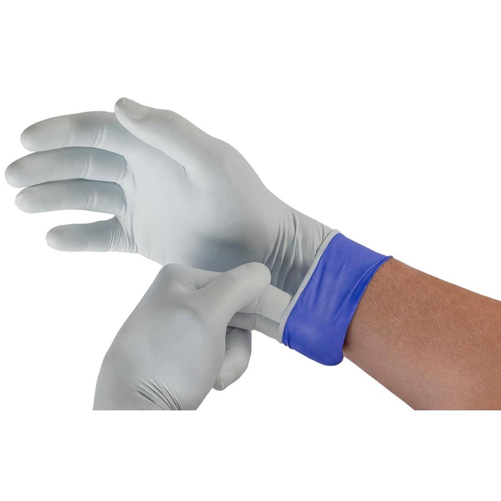 Einweghandschuhe Nitril puderfrei, "MICROFLEX® LifeStar EC 93-868", weiß/blau, 100 Stück/Box | Größe M