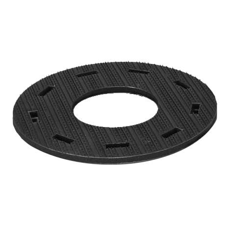 Zubehör/Ersatzteil: Padhalter mit Moosgummi für Einscheibenmaschine | Ø 406 mm, innen-Ø 160 mm - 16" Igel schwarz