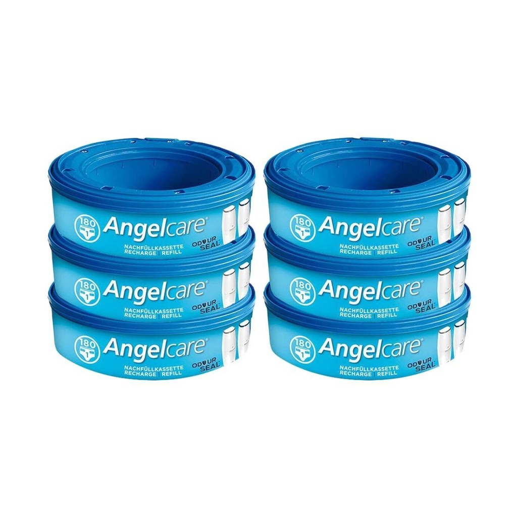 Angelcare Original Nachfüllkassette/Müllbeutel, blau | 6 Pack