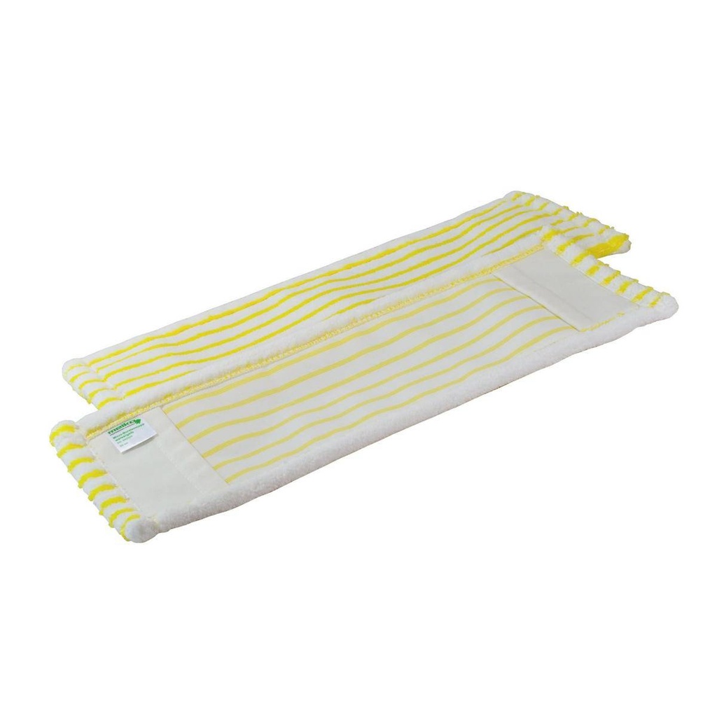Mikro-Borstenmopp 50 cm | weiß/gelb