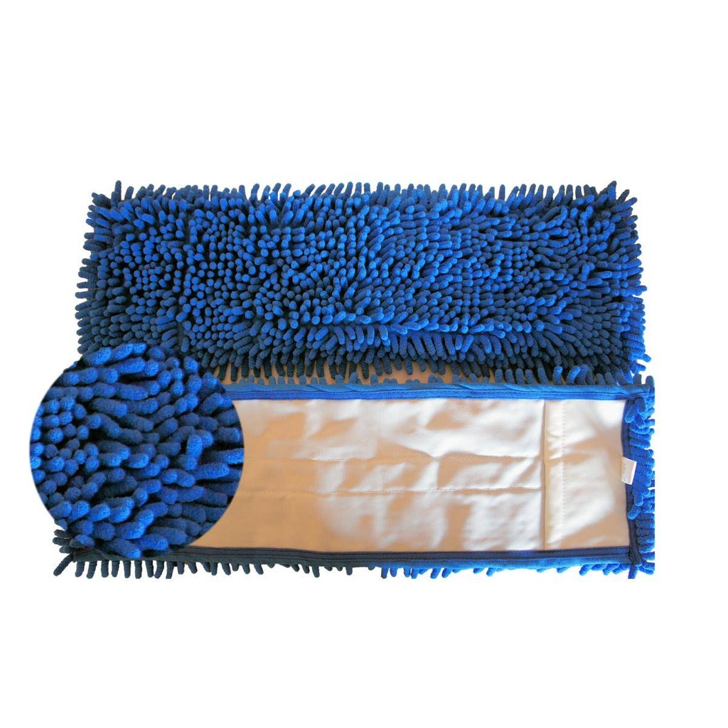 Chenille-Mopp 40 cm | Farbe: blau