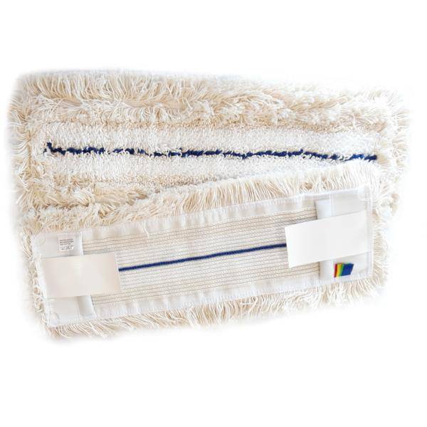 Clipper-Hospitalmopp Tufting 50 cm | weiß/blau