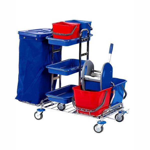 Systemwagen "1 - HR 2 x70 - SOLID" verchromt | 2 x 17 Liter