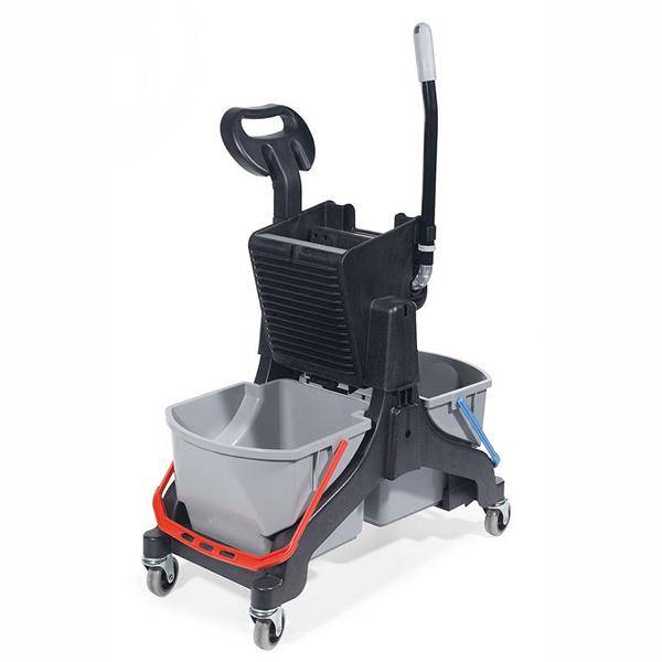 Doppel-Fahrwagen Numatic "MidMop Black" schwarz | 2 x 16 Liter Eimer