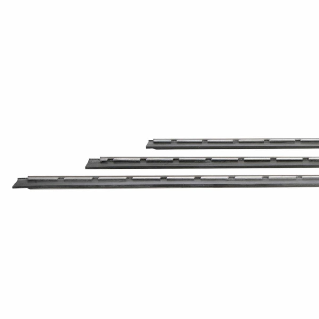 S-Schiene 25 cm komplett mit weichem Gummi, Schiene Edelstahl | NE250