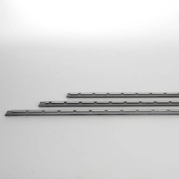S-Schiene 15 cm komplett mit hartem Gummi, Schiene Edelstahl | NE15H