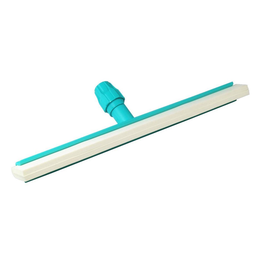 Moosgummiwischer/Wasserschieber/Bodenwischer 45 cm, doppelt, Kunststoffkörper | weißer Gummi