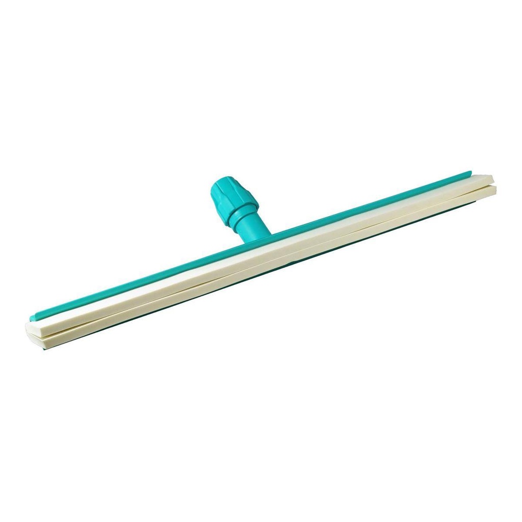 Moosgummiwischer/Wasserschieber/Bodenwischer 55 cm, doppelt, Kunststoffkörper | weißer Gummi