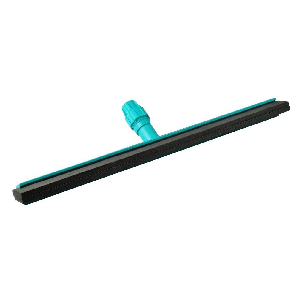 Moosgummiwischer/Wasserschieber/Bodenwischer 55 cm, doppelt, Kunststoffkörper | schwarzer Gummi