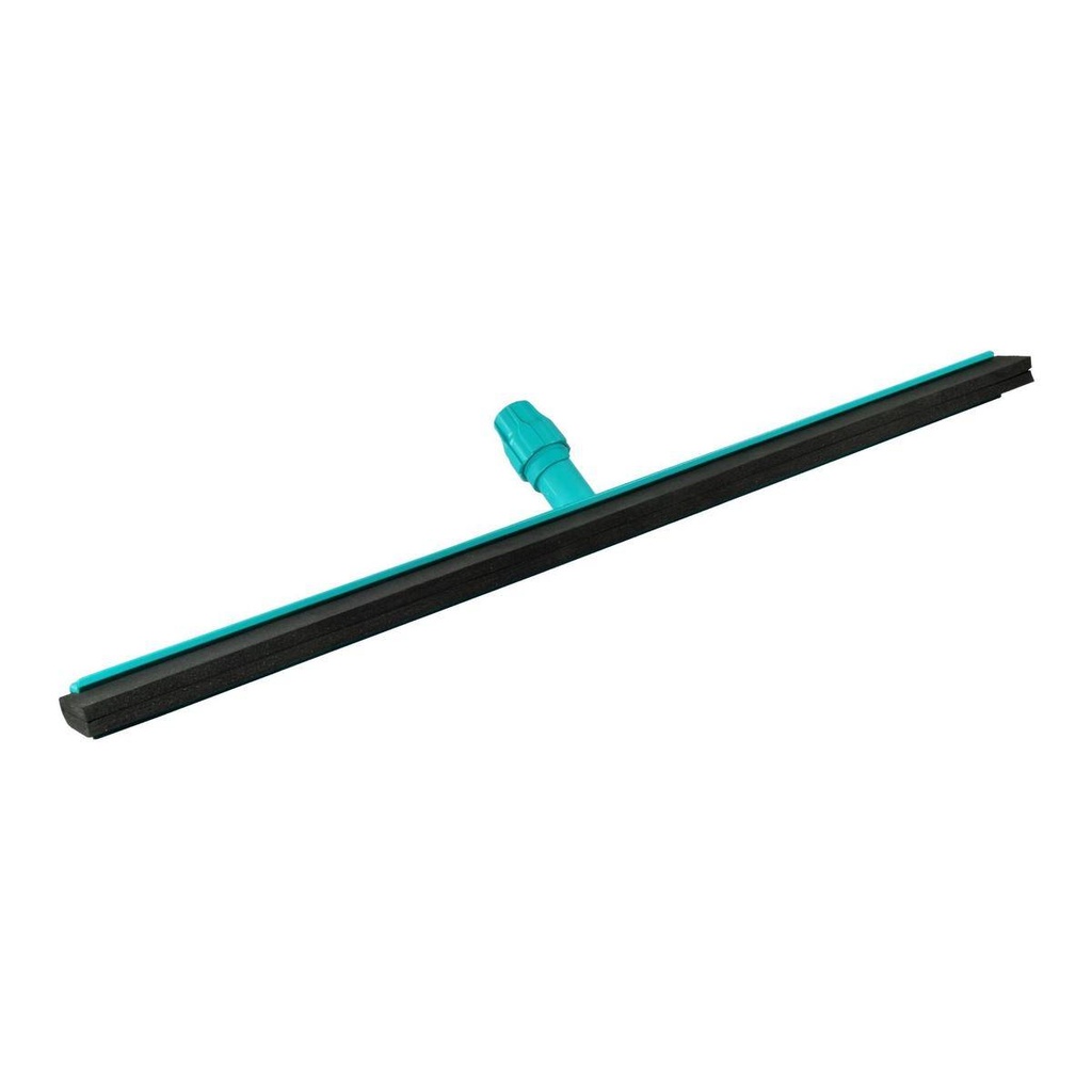 Moosgummiwischer/Wasserschieber/Bodenwischer 75 cm, doppelt, Kunststoffkörper grün | schwarzer Gummi