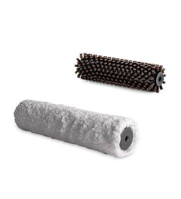 Zubehör/Ersatzteil: Floorwash Bürstenset für Floorwash Bodenreinigungsmaschine F35 | Farbe weiß+braun