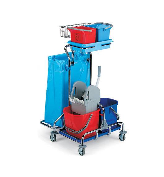 Reinigungswagen "ELVIS ET 20" verchromt | 2 x 15 Liter