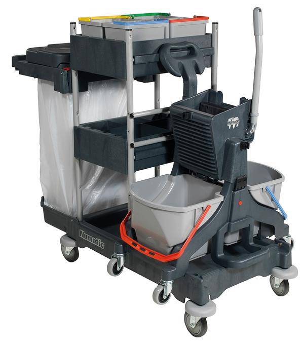 Systemwagen Numatic "ProCar 7 Plus" graphit | 2 x 17 Liter