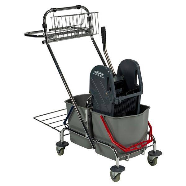 Doppel-Fahrwagen Chrom pro | 2 x 17 Liter r